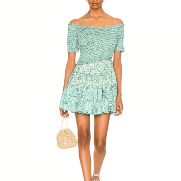 POUPETTE ST BARTH Soledad Mini Dress, Green Antibes S - Picture 1 of 7